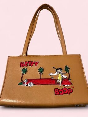 Betty Boop Y2K Shoulder Bag Tan Vintage Cartoon Purse Retro 90s/00s
